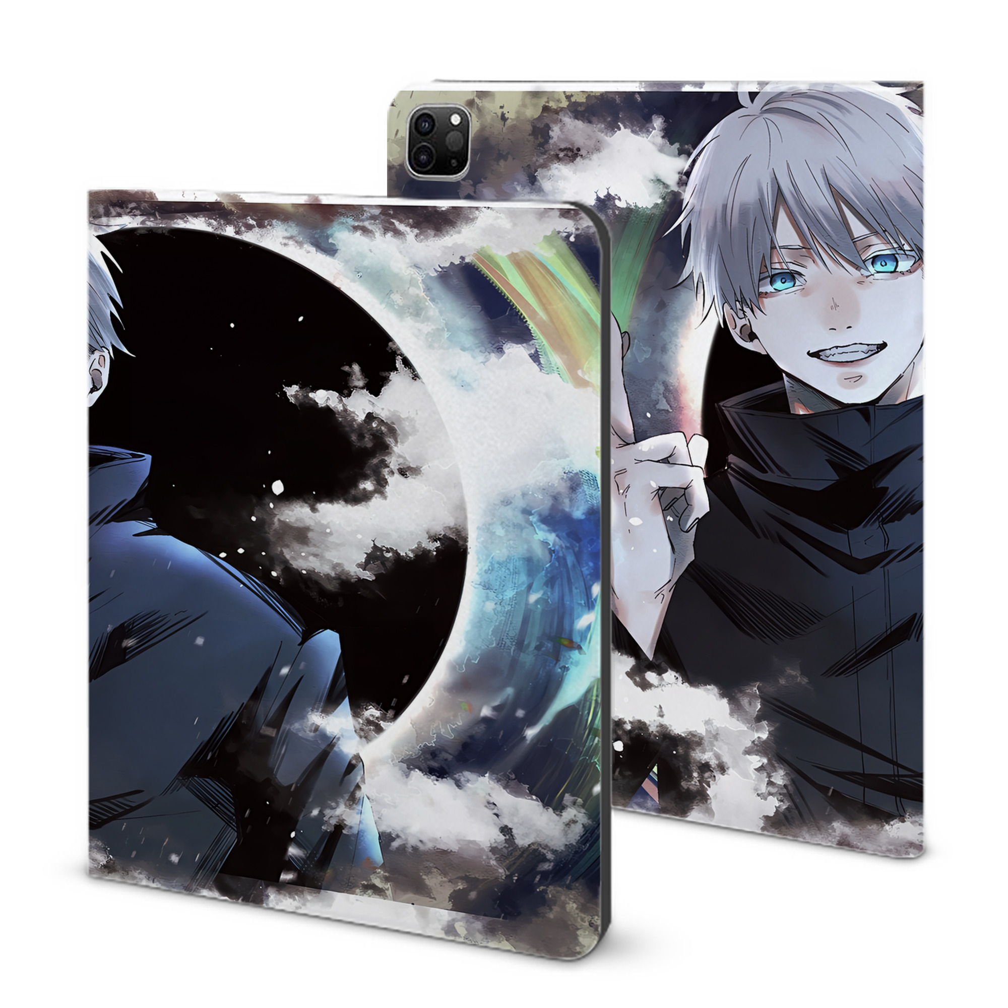 （画像用） 呪術廻戦 Jujutsu Kaisen IPad ケース ブック型 PUレザー TPU 耐衝撃 軽量 薄型 ペン収納なし 全面保護 IPad 各モデル対応